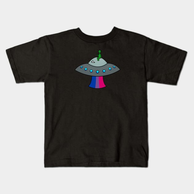 Bisexual Pride Alien Kids T-Shirt by MythicalPride